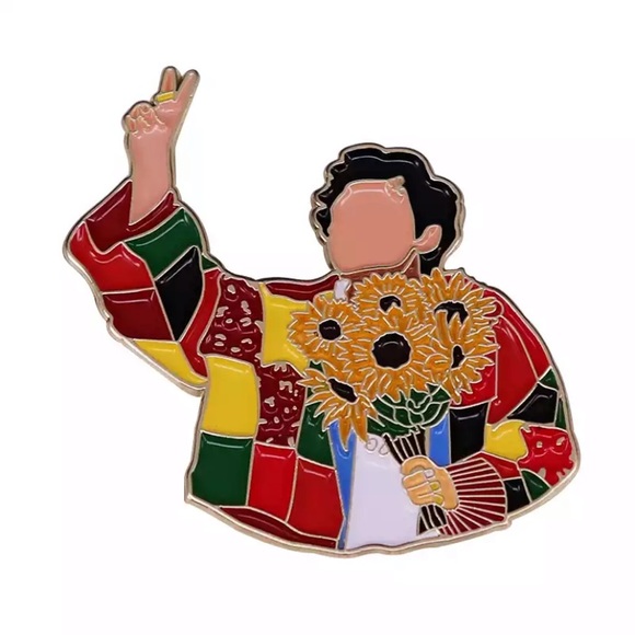 Harry Styles Jewelry - Harry Styles color block sweater pin NEW